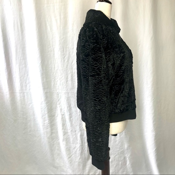 Tucker for Target faux Persian lamb zip bomber - Picture 3 of 9